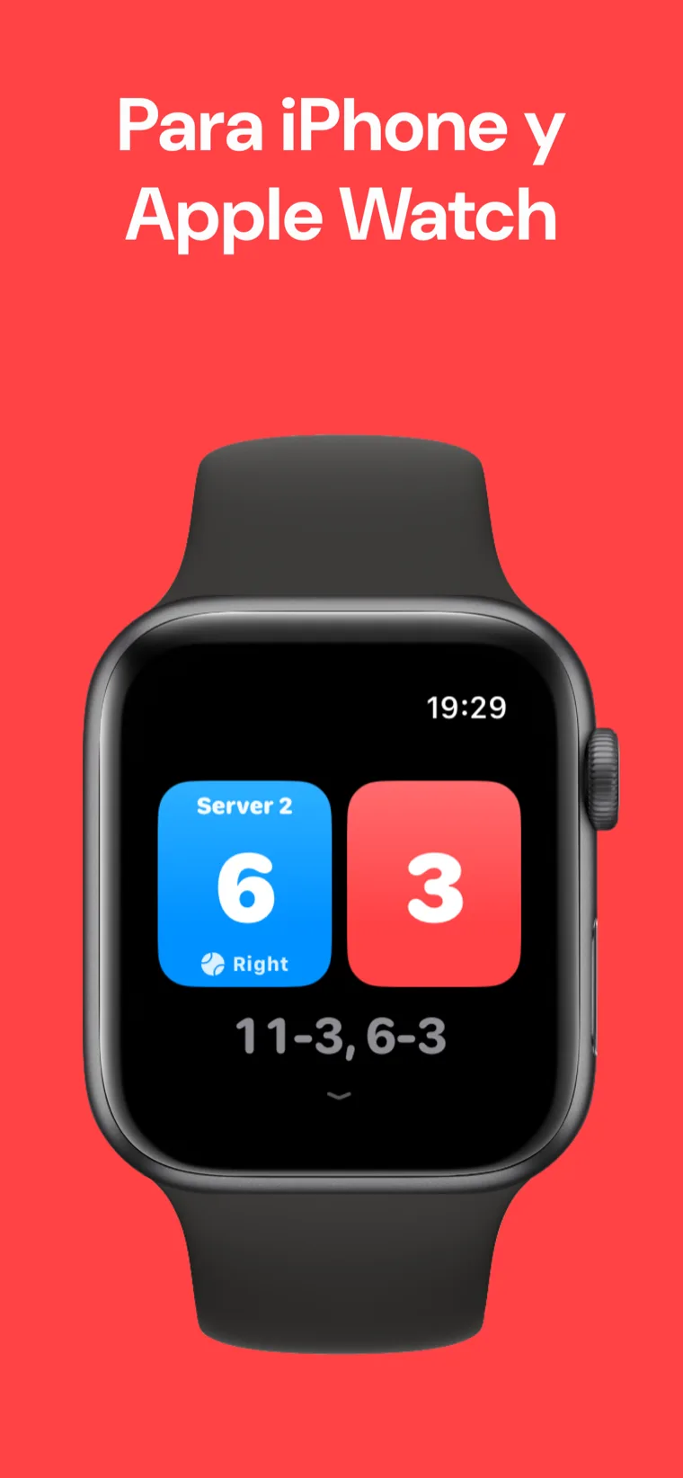 Para iPhone y Apple Watch — Pickleball Marcador en Apple Watch con Partido rápido, Personalizar partido e Historial