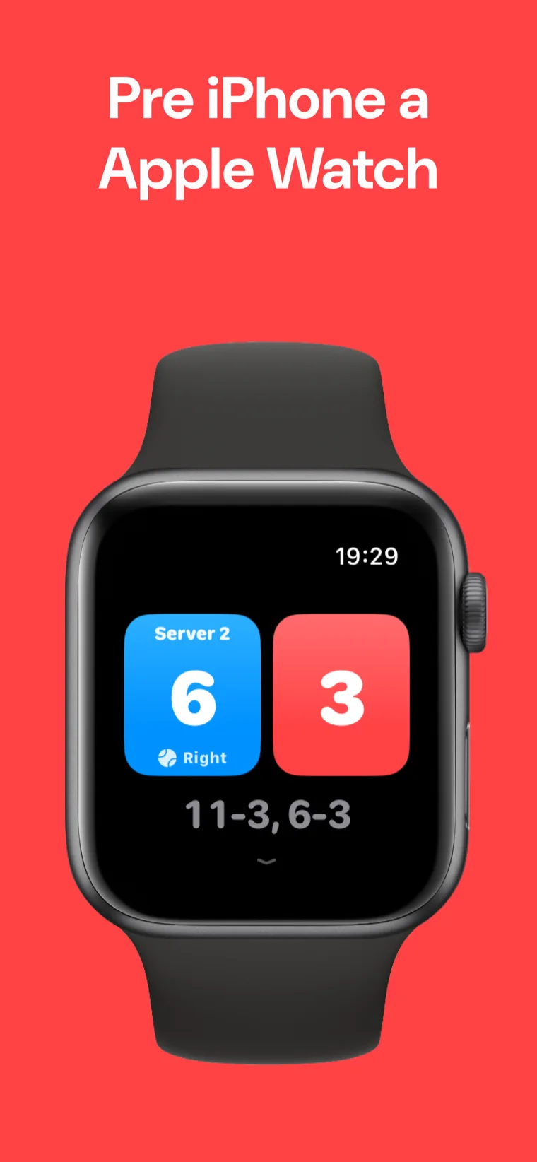 Pre iPhone a Apple Watch — Pickleball Skóre na Apple Watch s možnosťami Rýchly zápas, Prispôsobiť zápas a História